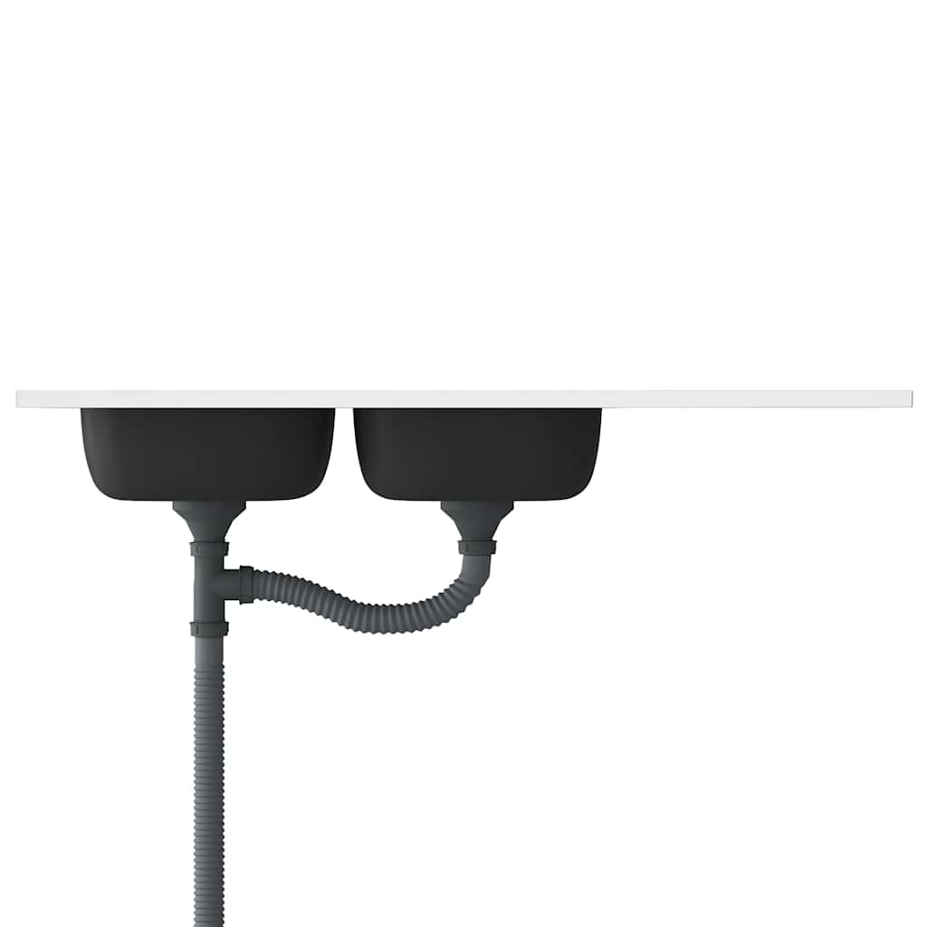 Νεροχύτης Διπλή Γούρνα Ασημί 1200x600x155 χιλ. Ανοξείδ. Ατσάλι - PAKOBAZAAR