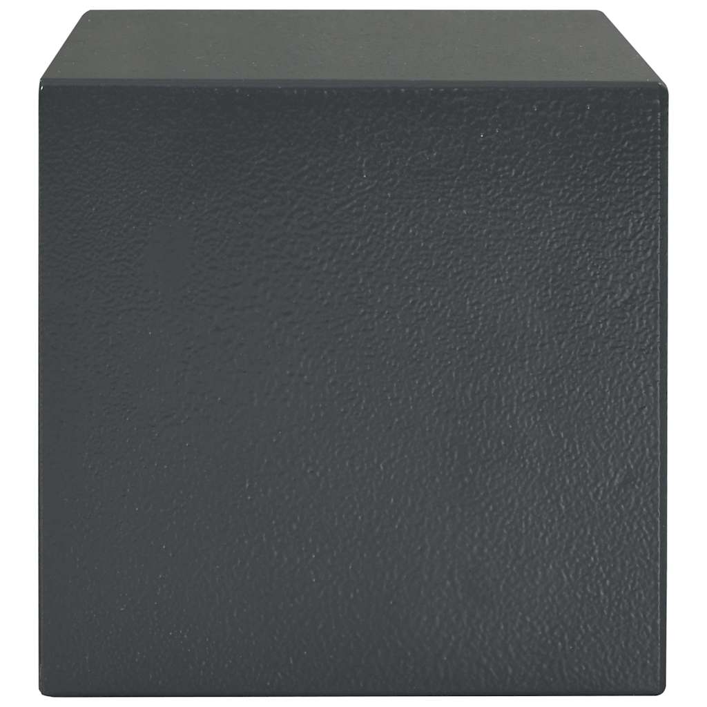 Χρηματοκιβώτιο με Κλειδί Σκούρο Γκρι 23 x 17 x 17 εκ. Ατσάλινο