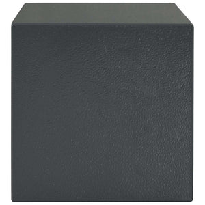 Χρηματοκιβώτιο με Κλειδί Σκούρο Γκρι 23 x 17 x 17 εκ. Ατσάλινο