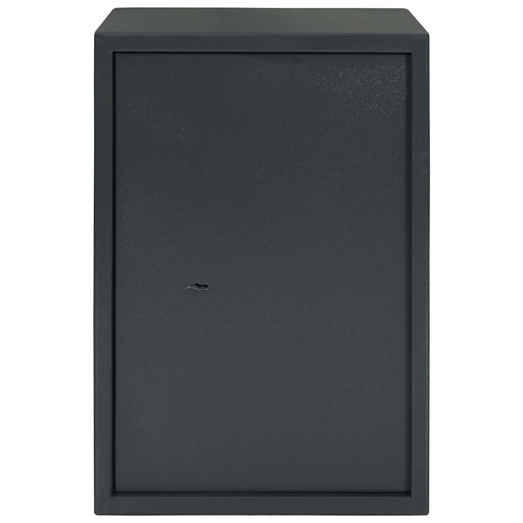 Χρηματοκιβώτιο με Κλειδί Σκούρο Γκρι 35 x 31 x 50 εκ. Ατσάλινο