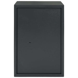 Χρηματοκιβώτιο με Κλειδί Σκούρο Γκρι 35 x 31 x 50 εκ. Ατσάλινο