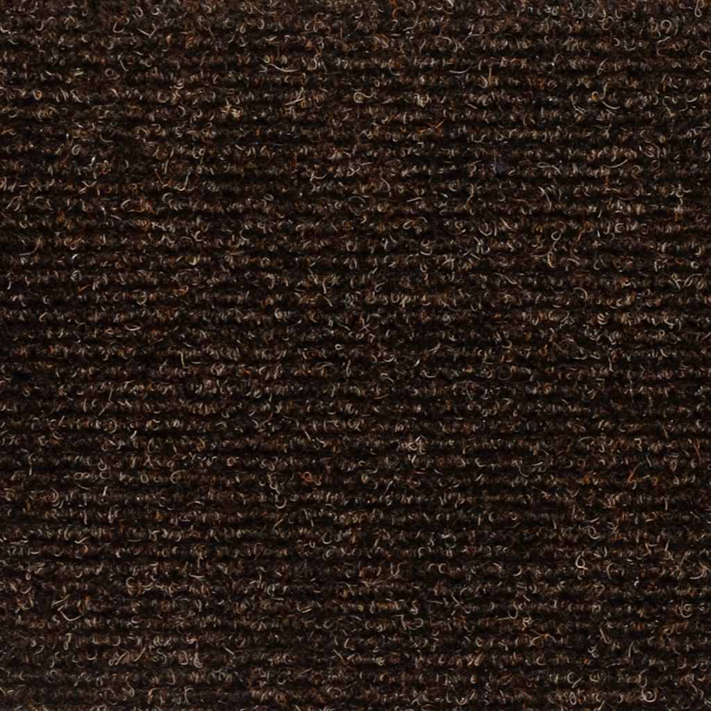 Πατάκια Σκαλιών Αυτοκόλλητα 15 τεμ. Καφέ Ημίκυκλα 56x17x3 εκ.