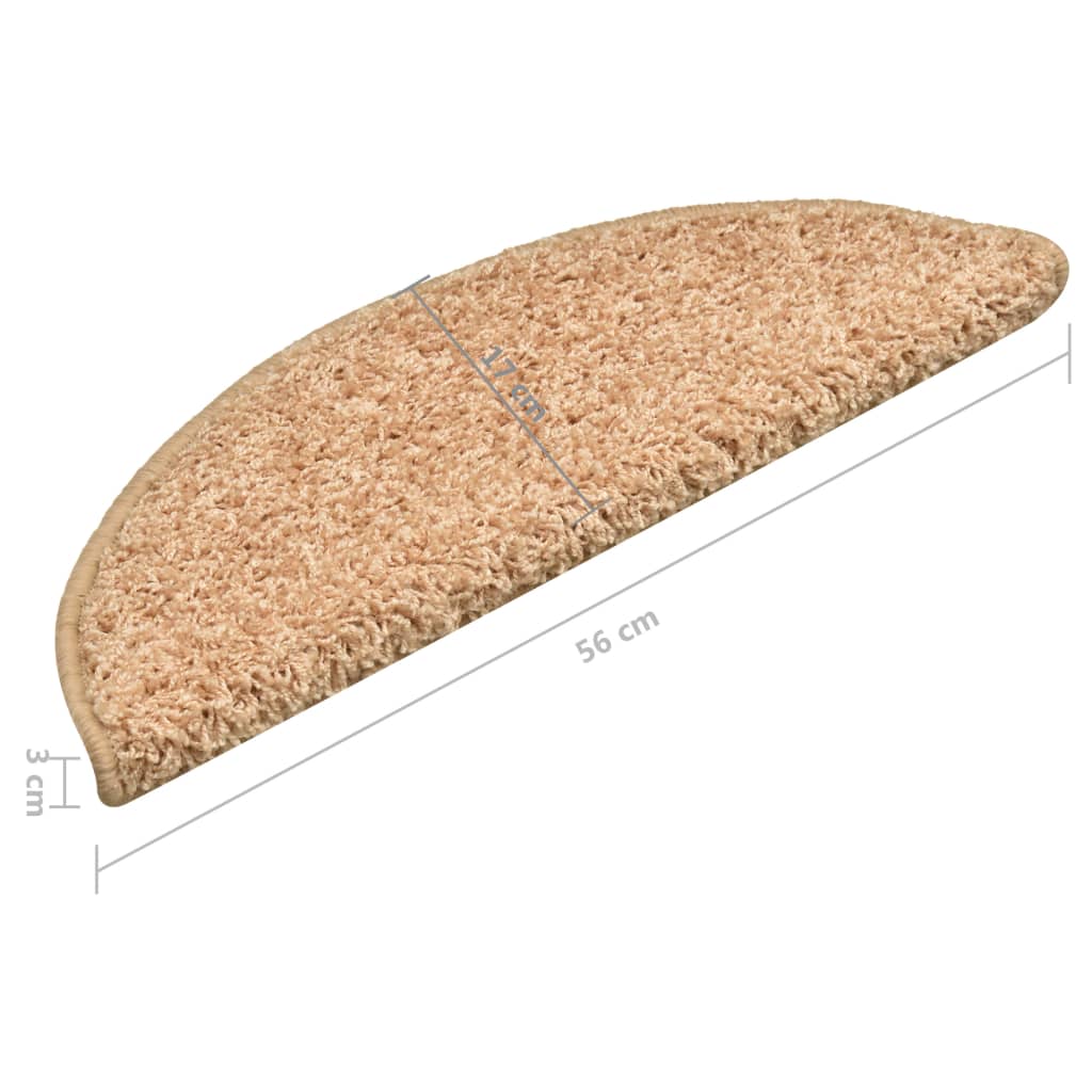 Πατάκια Σκαλιών 15 τεμ. Χρυσά Ημίστρογα 56x17x3 εκ.