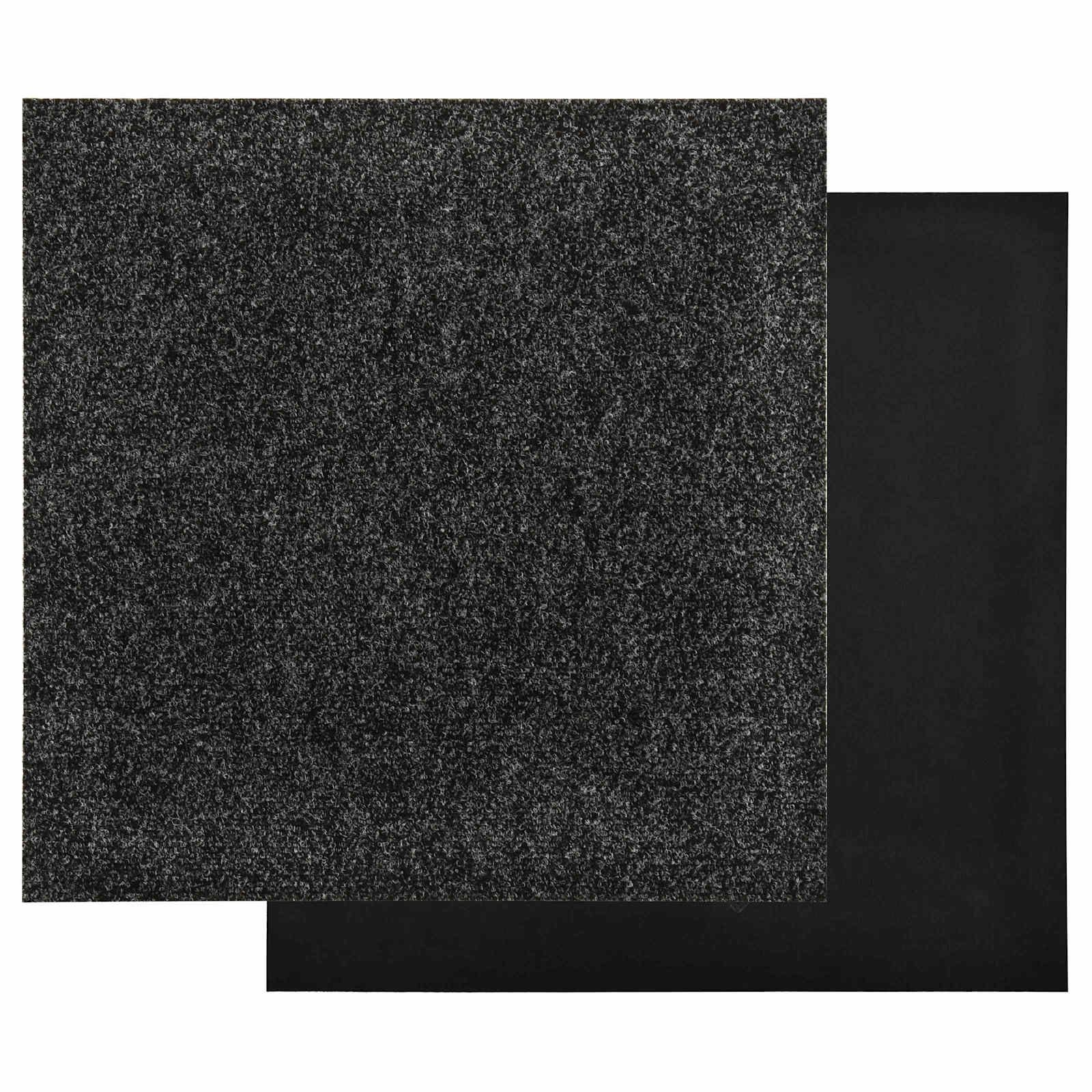 Χαλί 20 pcs Μαύρο 50 x 50 cm Ορυκτή άσφαλτος - Pakobazaar
