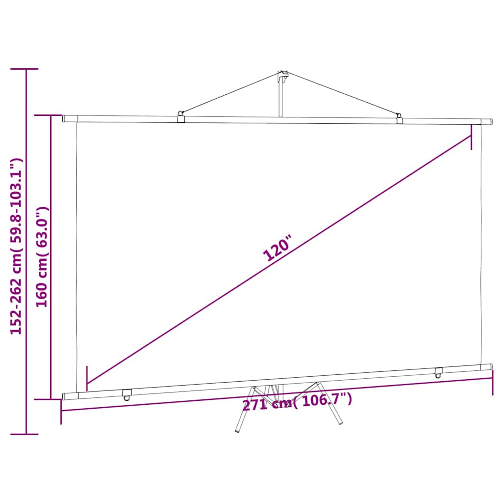 Οθόνη Προβολής με Τρίποδο 120'' 16:9 - Pakobazaar