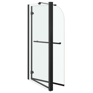 Καμπίνα Μπανιέρας Πτυσσόμενη Μαύρη 120 x 68 x 130 εκ. από ESG - Pakobazaar