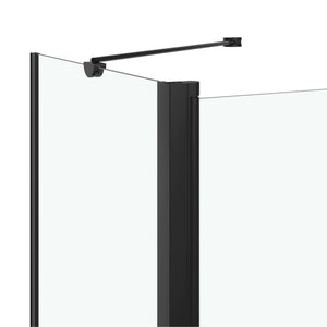 Καμπίνα Μπανιέρας Πτυσσόμενη Μαύρη 120 x 68 x 130 εκ. από ESG - Pakobazaar