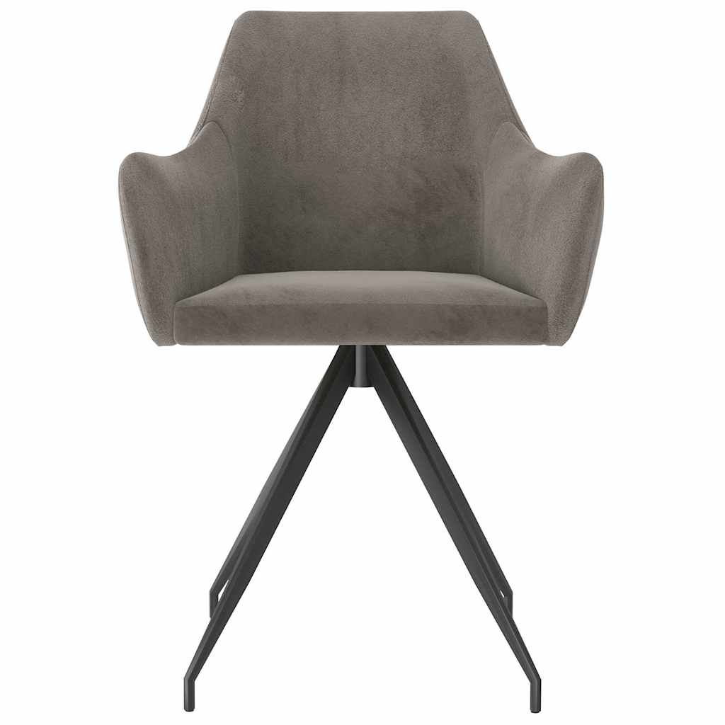 Καρέκλες Τραπεζαρίας 2 τεμ. Ανοιχτό Γκρι Βελούδινες