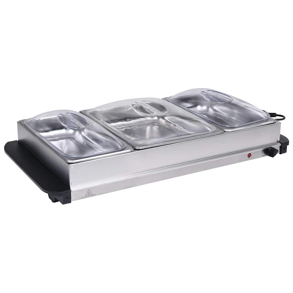 Μπουφές Σερβιρίσματος 400 W 2x2,5L + 1x4L από Ανοξείδωτο Ατσάλι