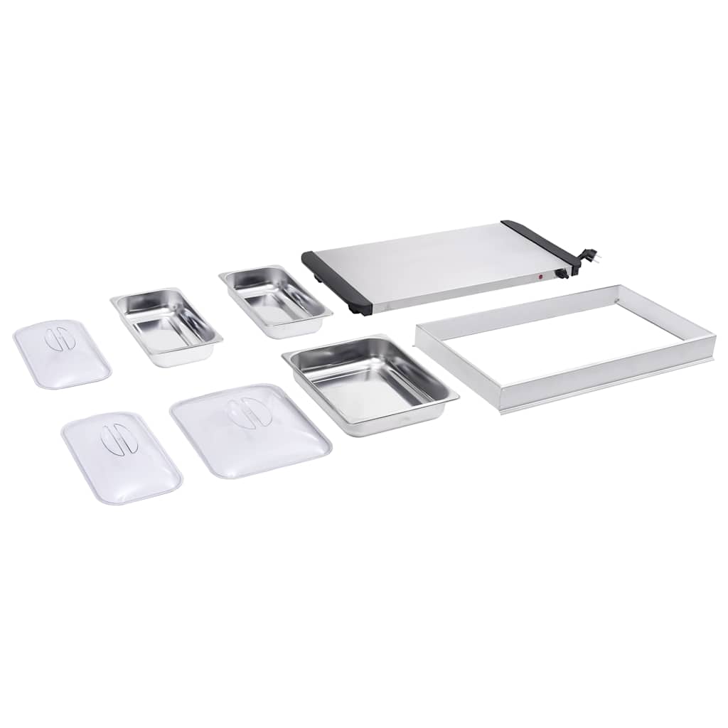 Μπουφές Σερβιρίσματος 400 W 2x2,5L + 1x4L από Ανοξείδωτο Ατσάλι