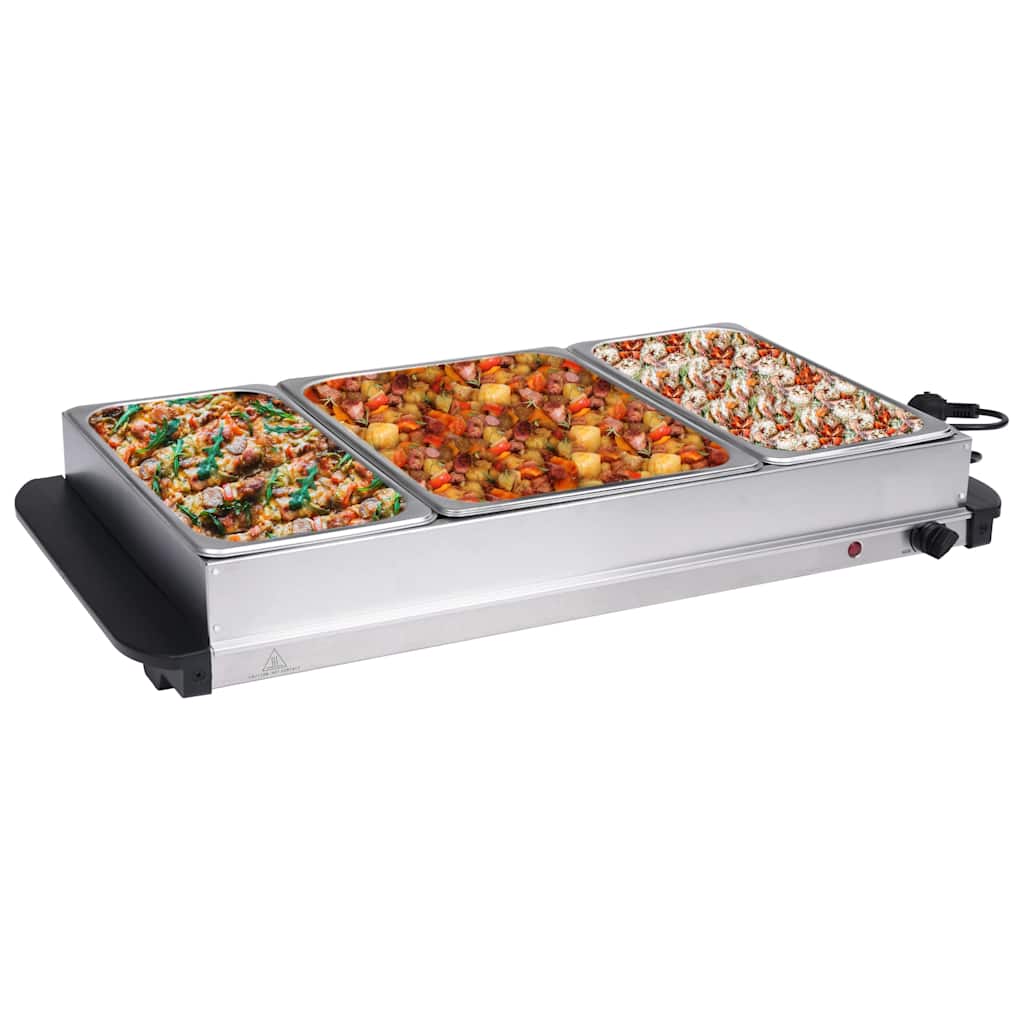 Μπουφές Σερβιρίσματος 400 W 2x2,5L + 1x4L από Ανοξείδωτο Ατσάλι