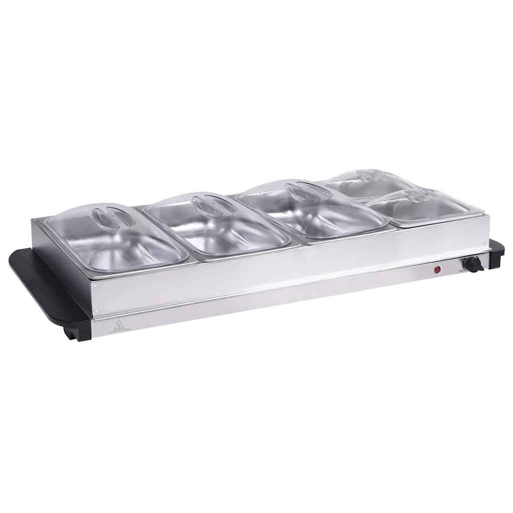 Μπουφές Σερβιρίσματος 400 W 3x2,5L + 2x1L από Ανοξείδωτο Ατσάλι - Pakobazaar