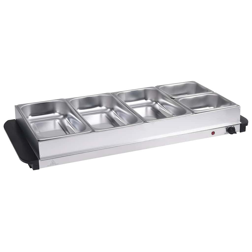 Μπουφές Σερβιρίσματος 400 W 3x2,5L + 2x1L από Ανοξείδωτο Ατσάλι - Pakobazaar