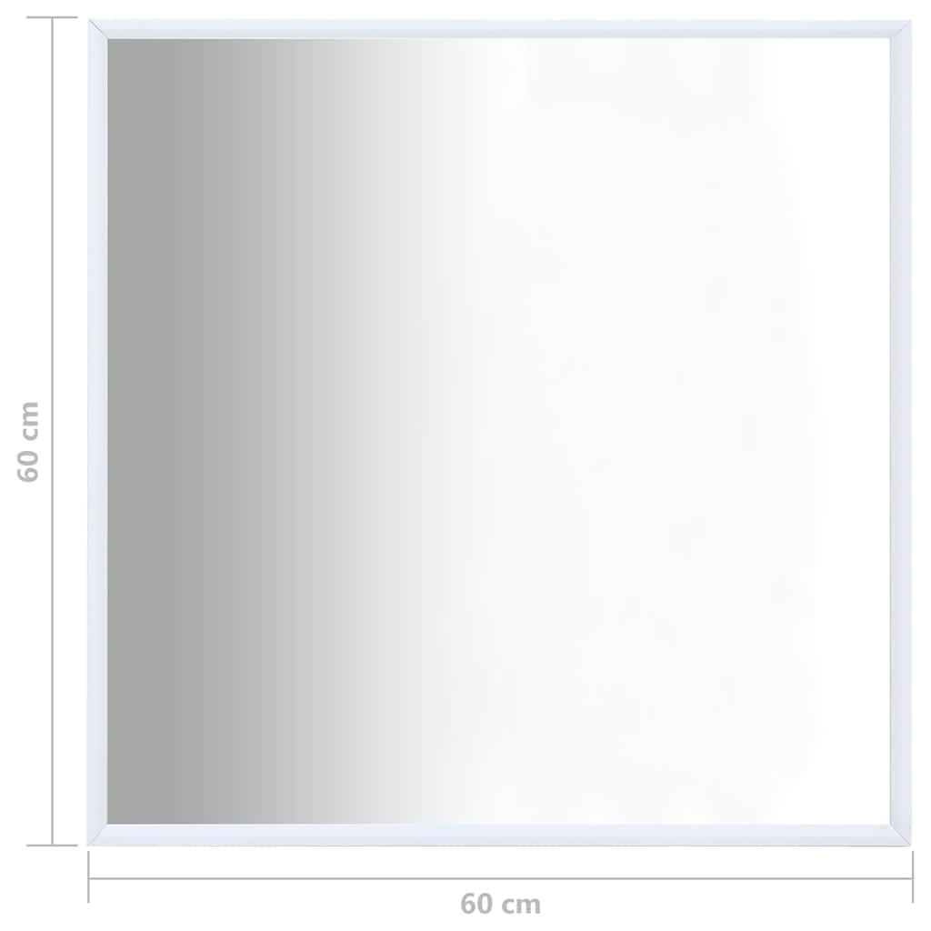 Καθρέφτης Λευκός 60 x 60 εκ.