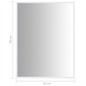 Καθρέφτης Λευκός 80 x 60 εκ.