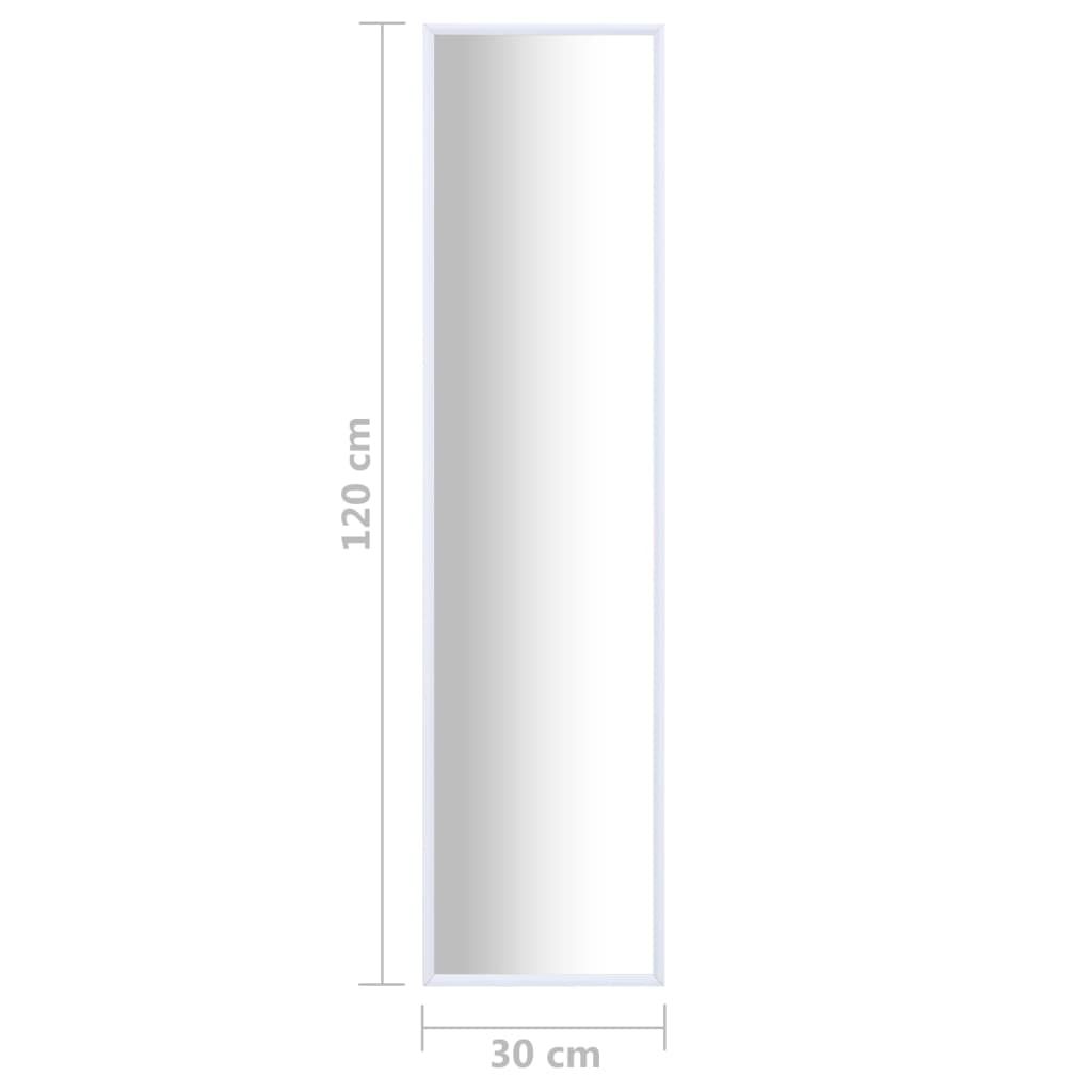 Καθρέφτης Λευκός 120 x 30 εκ.