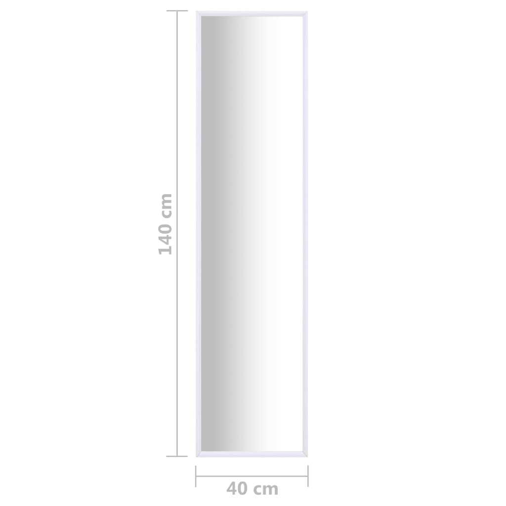 Καθρέφτης Λευκός 140 x 40 εκ.