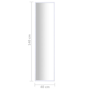 Καθρέφτης Λευκός 140 x 40 εκ.