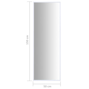 Καθρέφτης Λευκός 150 x 50 εκ.