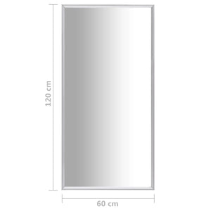 Καθρέφτης Ασημί 120 x 60 εκ.