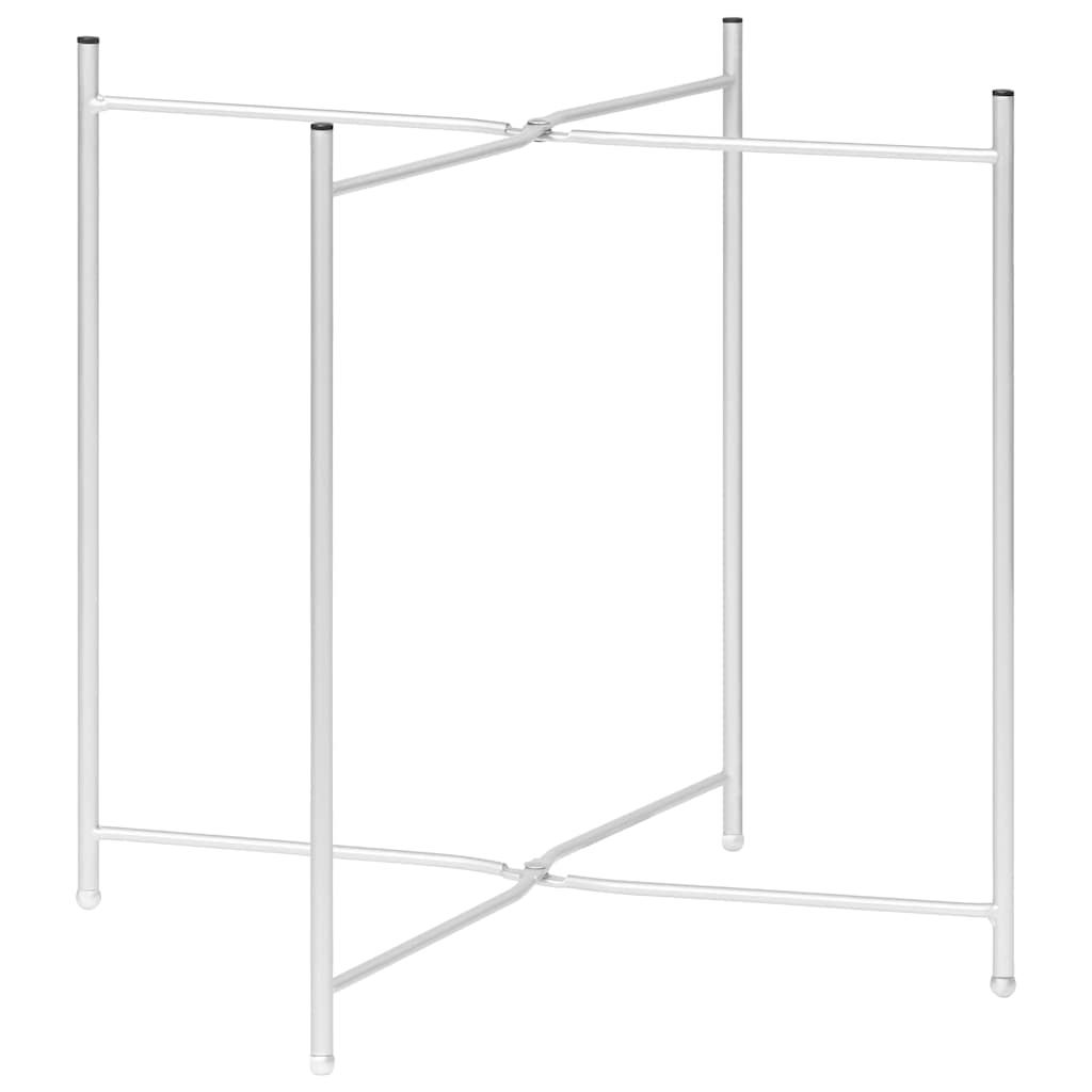 Τραπέζι Βοηθητικό Ασημί 40x40x41 εκ. από Γυαλί