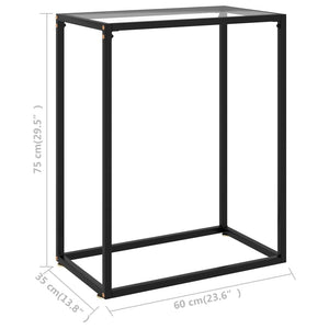 Τραπέζι Κονσόλα Διαφανές 60 x 35 x 75 εκ. από Ψημένο Γυαλί