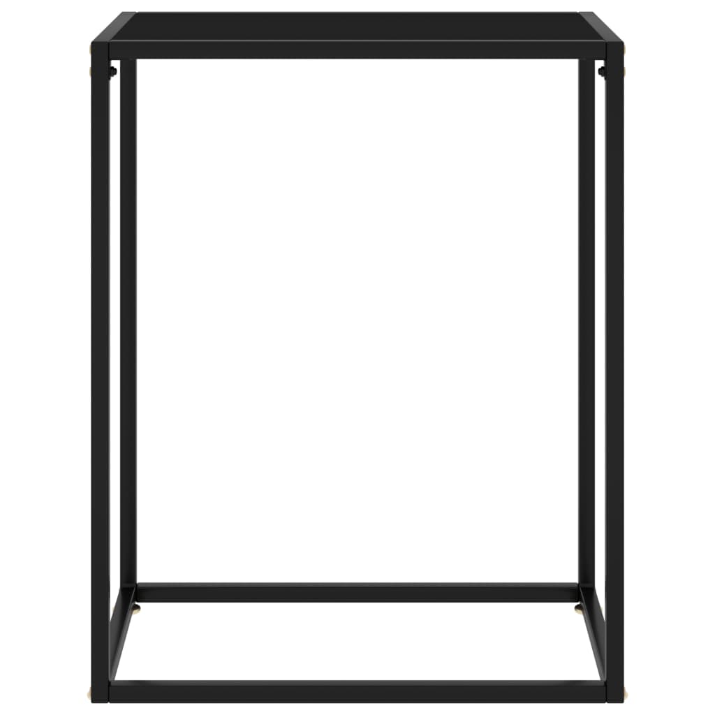 Τραπέζι Κονσόλα Μαύρο 60 x 35 x 75 εκ. από Ψημένο Γυαλί