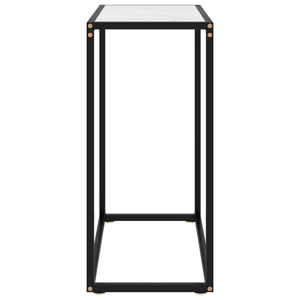 Τραπέζι Κονσόλα Λευκό 60 x 35 x 75 εκ. από Ψημένο Γυαλί