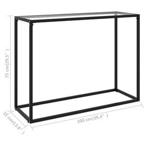 Τραπέζι Κονσόλα Διαφανές 100 x 35 x 75 εκ. από Ψημένο Γυαλί