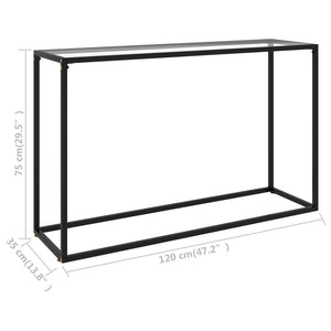 Τραπέζι Κονσόλα Διαφανές 120 x 35 x 75 εκ. από Ψημένο Γυαλί