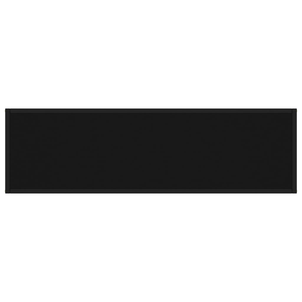 Τραπέζι Κονσόλα Μαύρο 120 x 35 x 75 εκ. από Ψημένο Γυαλί