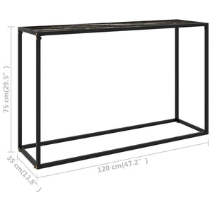 Τραπέζι Κονσόλα Μαύρο 120 x 35 x 75 εκ. από Ψημένο Γυαλί - Pakobazaar
