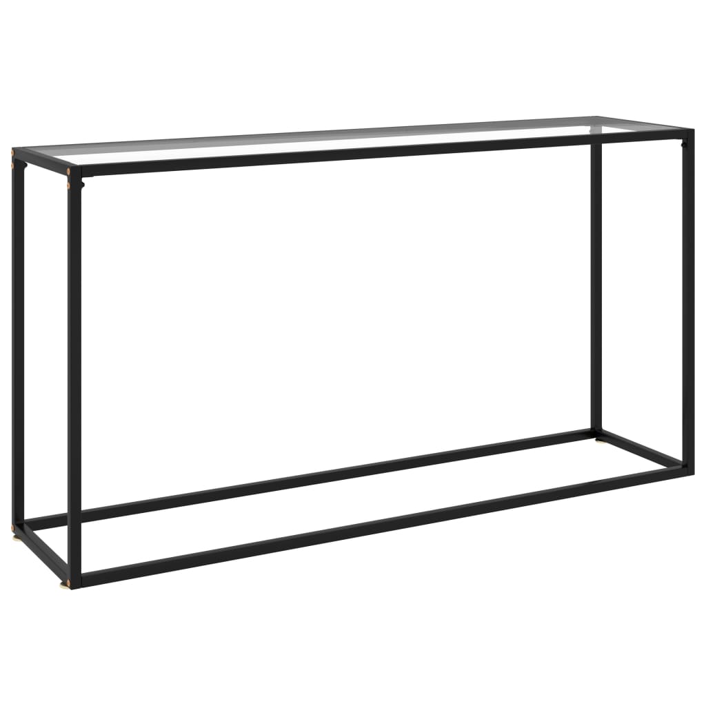 Τραπέζι Κονσόλα Διαφανές 140 x 35 x 75 εκ. από Ψημένο Γυαλί
