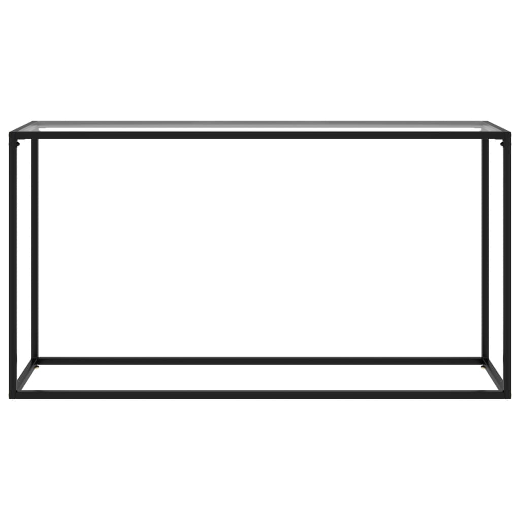 Τραπέζι Κονσόλα Διαφανές 140 x 35 x 75 εκ. από Ψημένο Γυαλί