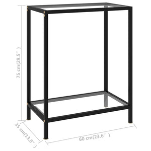 Τραπέζι Κονσόλα Διαφανές 60 x 35 x 75 εκ. από Ψημένο Γυαλί