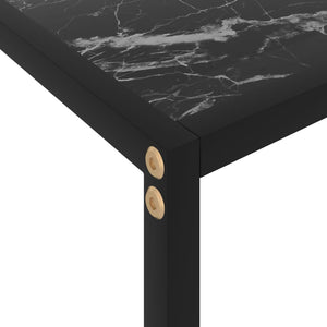 Τραπέζι Κονσόλα Μαύρο 80 x 35 x 75 εκ. από Ψημένο Γυαλί
