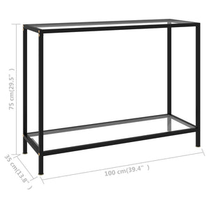 Τραπέζι Κονσόλα Διαφανές 100 x 35 x 75 εκ. από Ψημένο Γυαλί