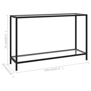 Τραπέζι Κονσόλα Διαφανές 120 x 35 x 75 εκ. από Ψημένο Γυαλί