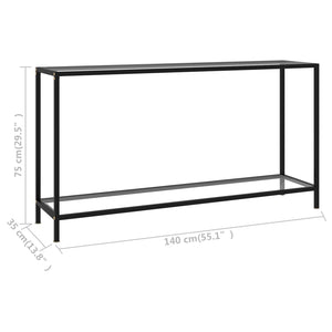 Τραπέζι Κονσόλα Διαφανές 140 x 35 x 75 εκ. από Ψημένο Γυαλί