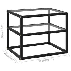 Τραπέζι Κονσόλα Διαφανές 50 x 40 x 40 εκ. από Ψημένο Γυαλί - Pakobazaar