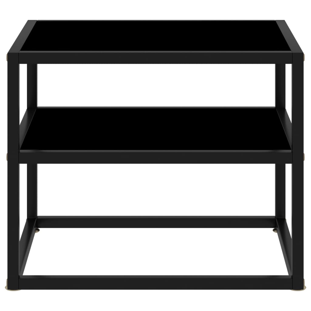 322852  Console Table Black 50x40x40 cm Tempered Glass - Pakobazaar