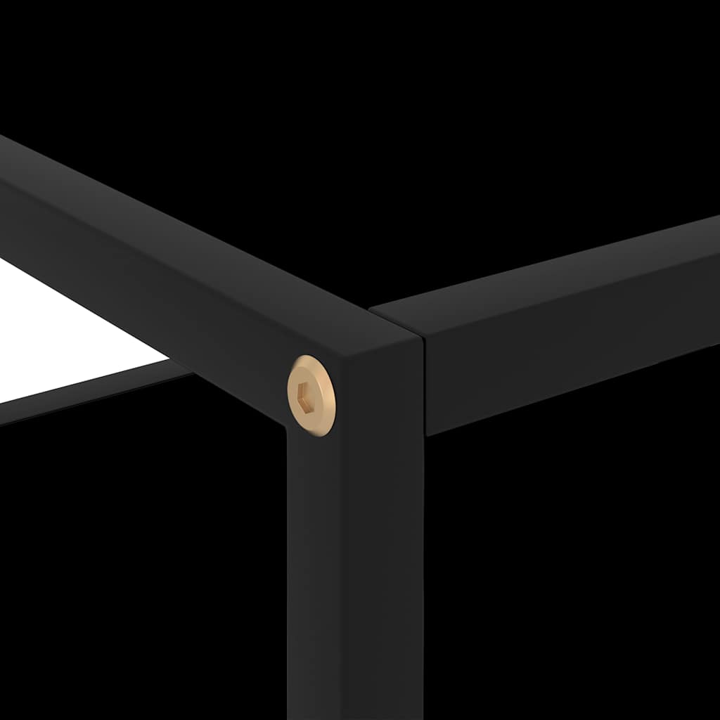 322852  Console Table Black 50x40x40 cm Tempered Glass - Pakobazaar