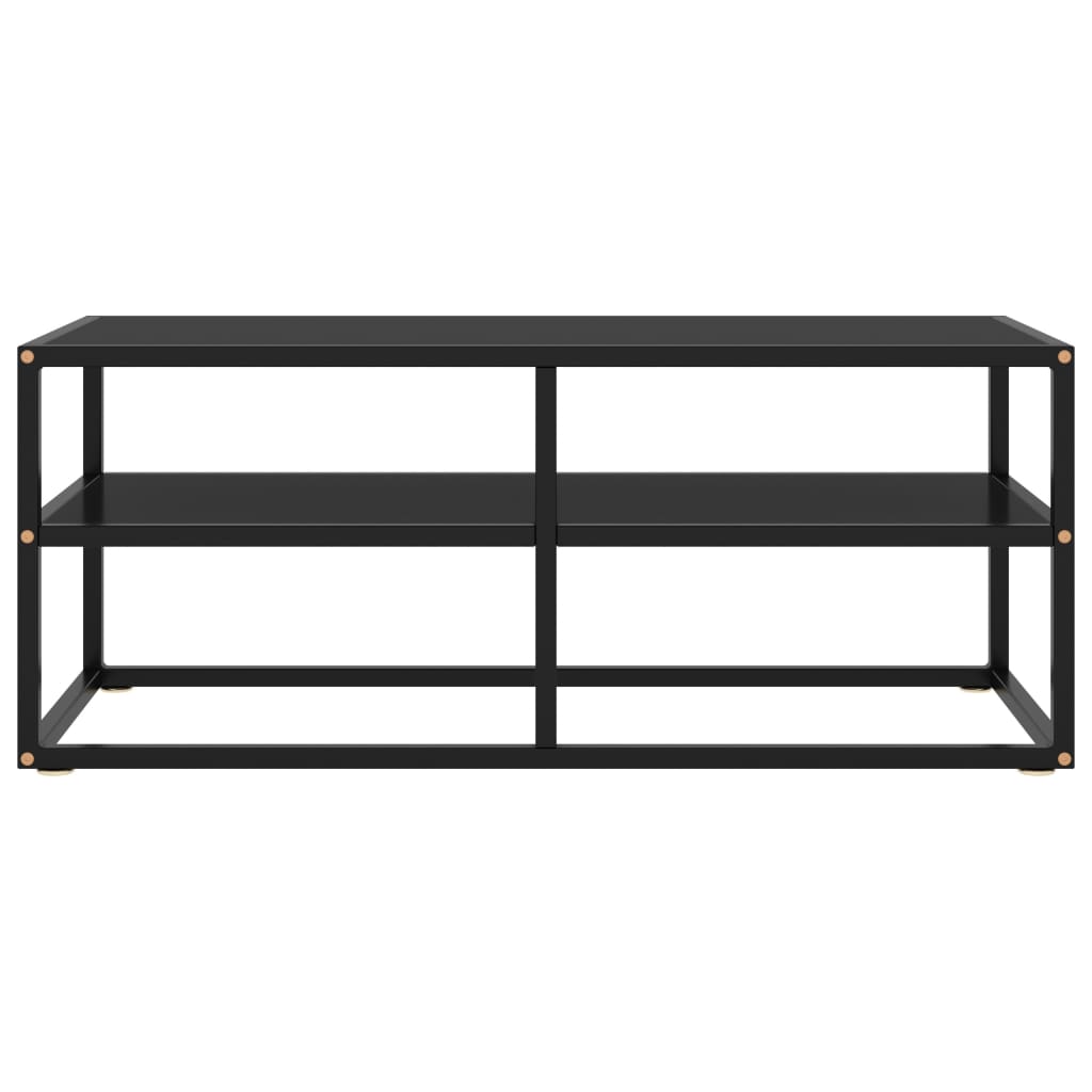 Έπιπλο Τηλεόρασης με Μαύρο Γυαλί 100 x 40 x 40 εκ.