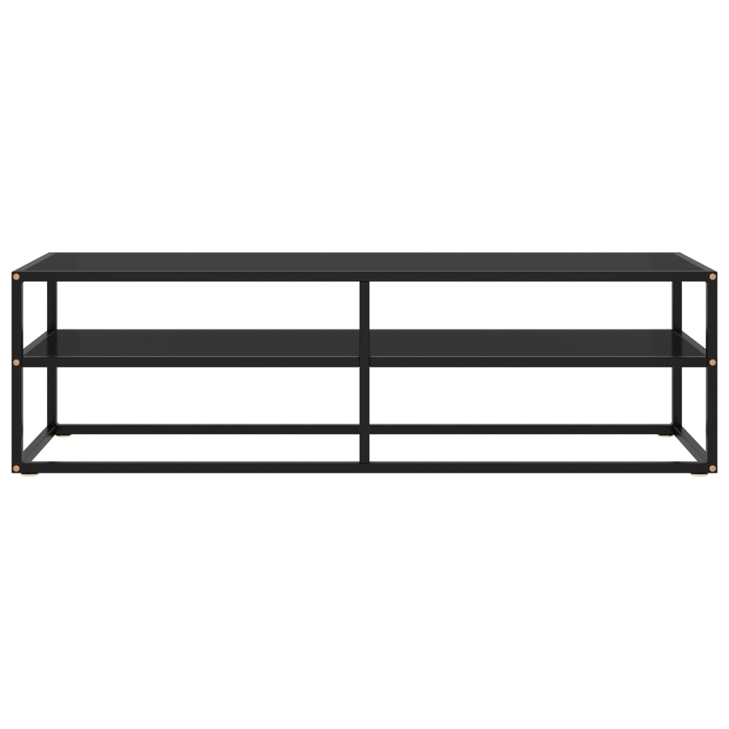 Έπιπλο Τηλεόρασης με Μαύρο Γυαλί 140 x 40 x 40 εκ.