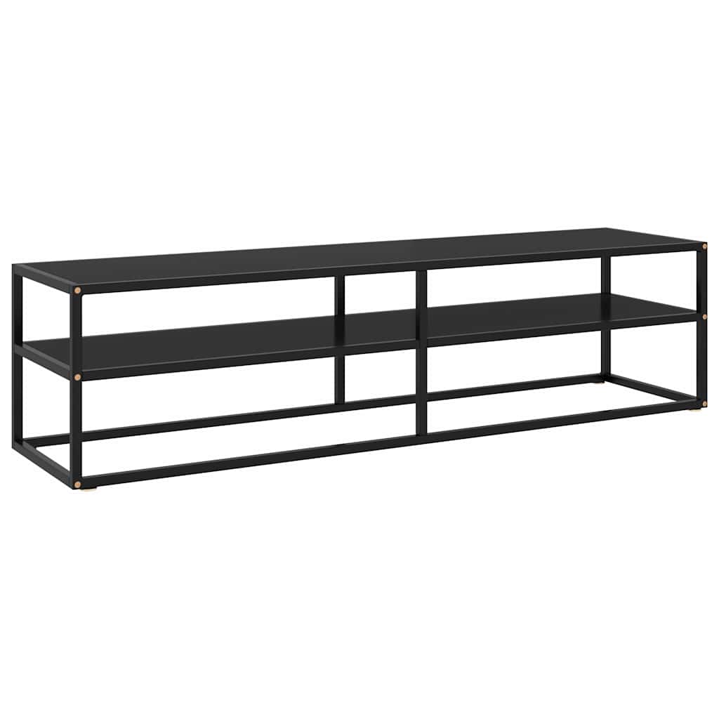 Έπιπλο Τηλεόρασης με Μαύρο Γυαλί 160 x 40 x 40 εκ.