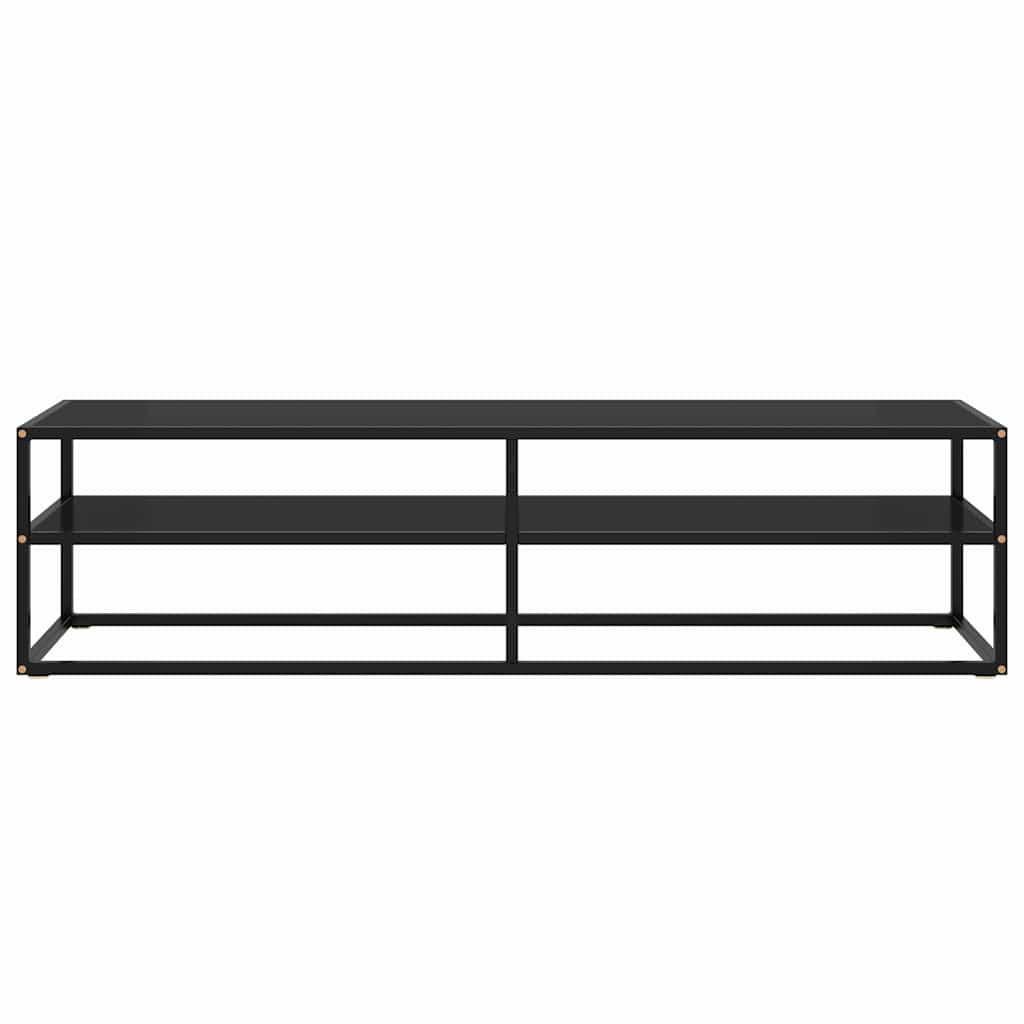 Έπιπλο Τηλεόρασης με Μαύρο Γυαλί 160 x 40 x 40 εκ.