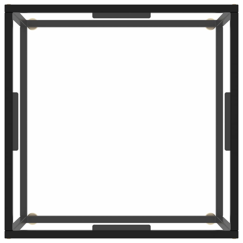 Τραπεζάκι Σαλονιού Μαύρο 60 x 60 x 35 εκ. με Ψημένο Γυαλί
