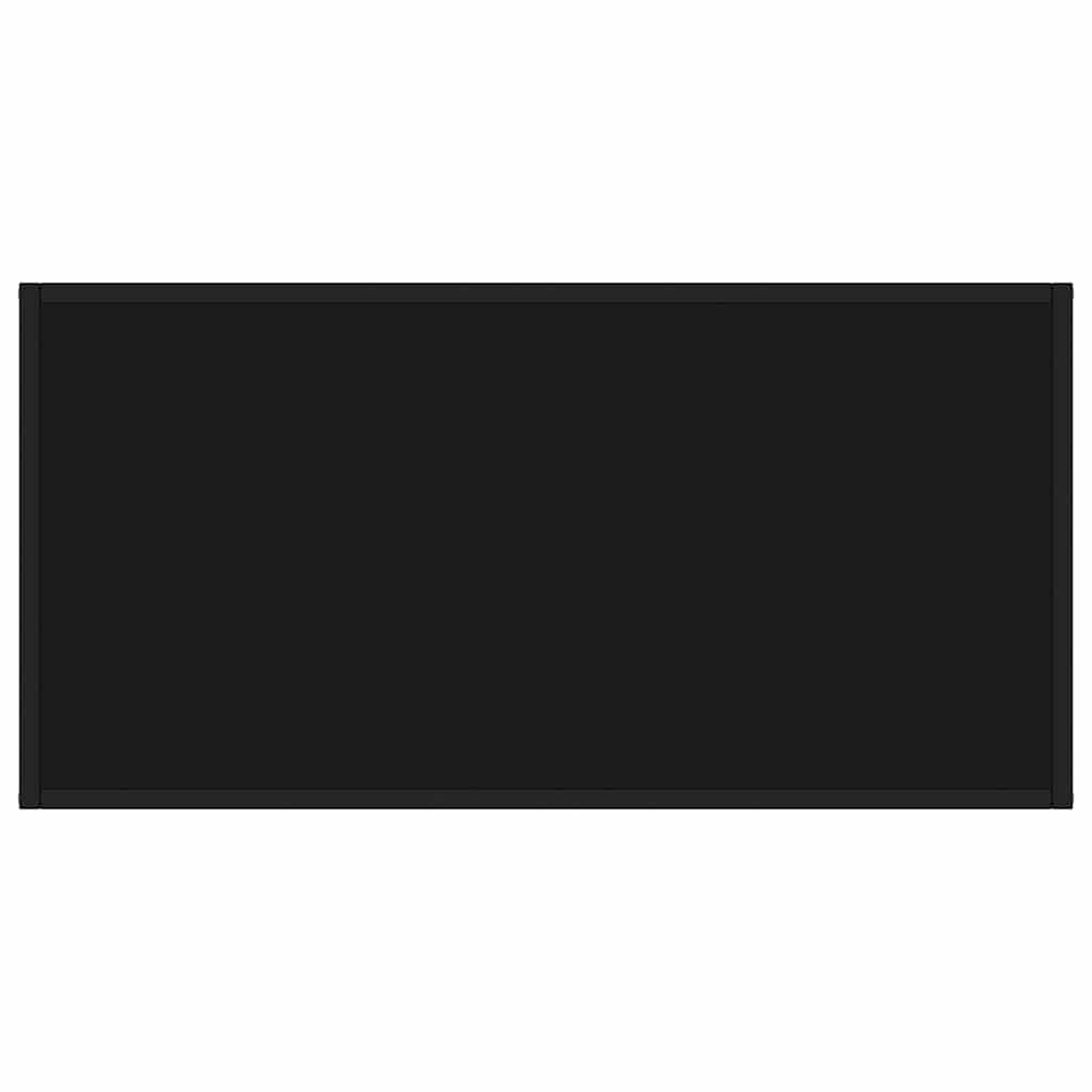 Τραπεζάκι Σαλονιού Μαύρο 100 x 50 x 35 εκ. με Μαύρο Γυαλί