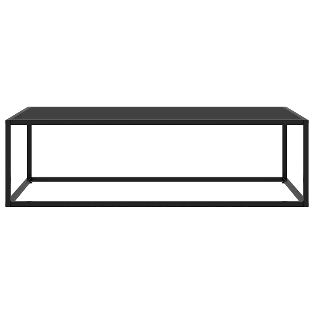 Τραπεζάκι Σαλονιού Μαύρο 120 x 50 x 35 εκ. με Μαύρο Γυαλί