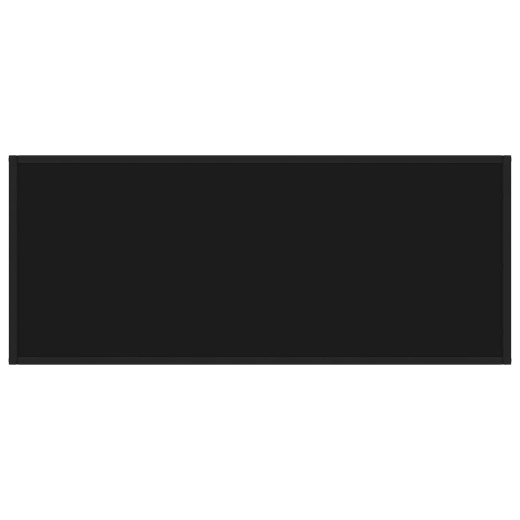 Τραπεζάκι Σαλονιού Μαύρο 120 x 50 x 35 εκ. με Μαύρο Γυαλί